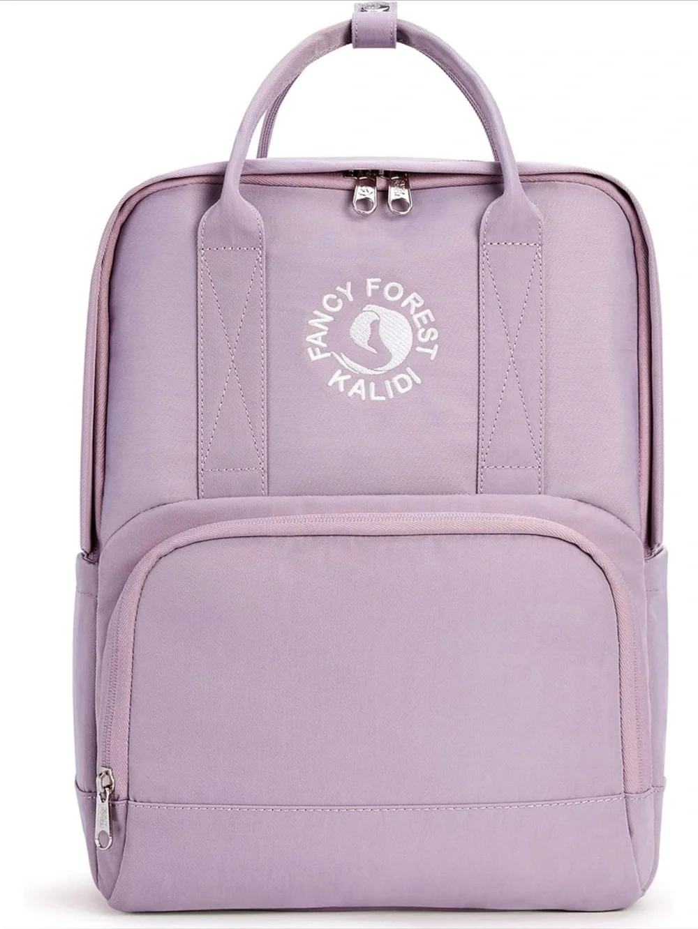 Kalidi Fancy Forest Purple Nylon School Travel 17 Liters Laptop Backpack